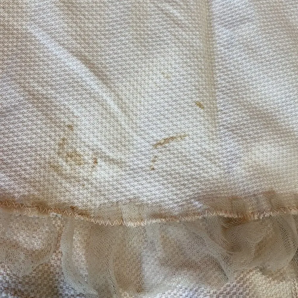 Handmade Prairie Renaissance Peasant Floral Ruffle Lace Tie Back Girls Dress 5/6